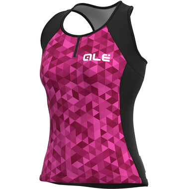 Jersey ALE CYCLING SOLID TRIANGLES Mulher Sem Mangas Fuchsia 2023 0
